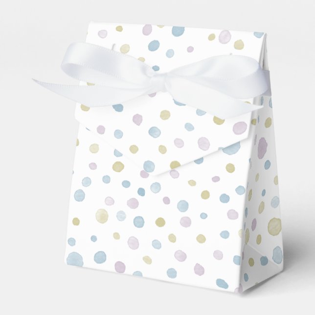 William Confetti Watercolor Dots Favour Box (Front Side)