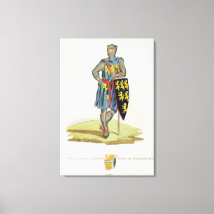 William de Longuespee, 3rd Earl of Salisbury (d.12 Canvas Print