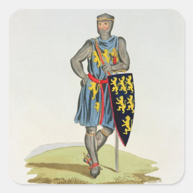 William de Longuespee, 3rd Earl of Salisbury (d.12 Square Sticker (Front)