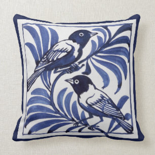 William De Morgan Birds Throw Pillow