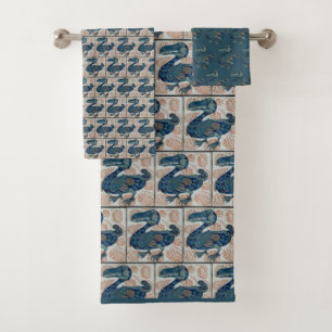 William * de Morgan Dodo Bird Bath Towel Set