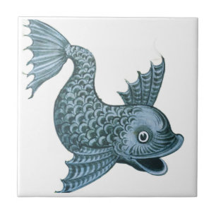 William * De Morgan Fantastic Fish   Tile