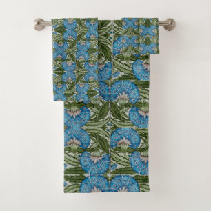 William De Morgan Motifs Fleurs Vintages Bleu