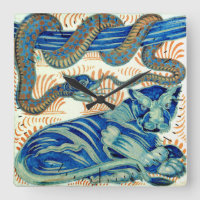 William De Morgan Tiger And The Snake Timepiece