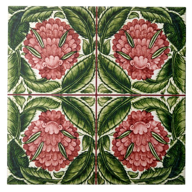 William De Morgan Victorian Ceramics Tile (Front)