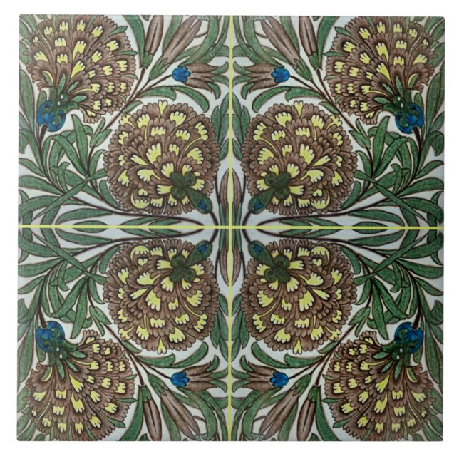 William De Morgan Victorian Ceramics Tile (Front)