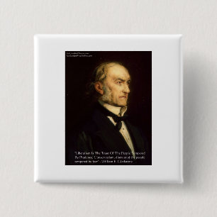 William Gladstone "Liberals & Conservative" Gifts 2 Inch Square Button