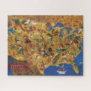 William Gropper's America - Cartoon Folklore Jigsaw Puzzle