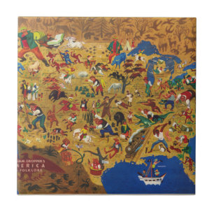William Gropper's America - Cartoon Folklore Tile