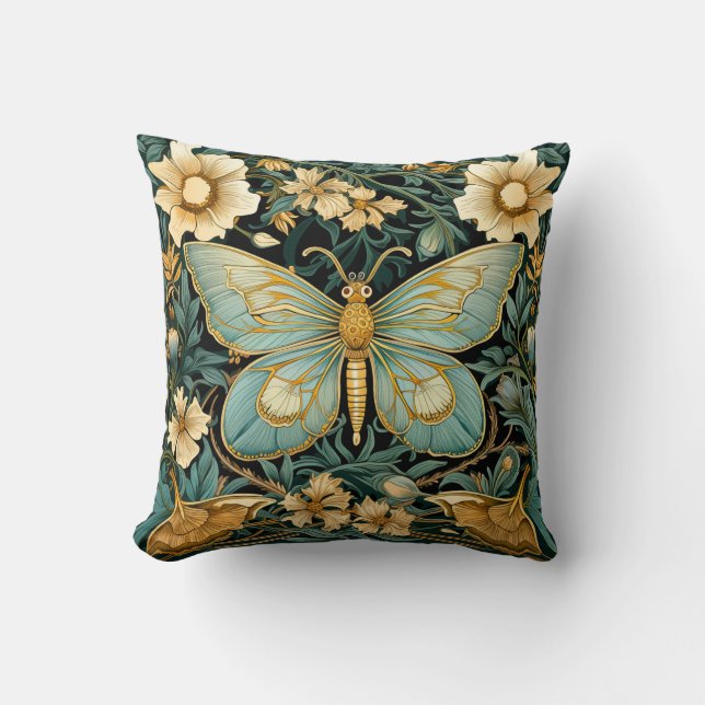 William Harris Butterfly Art Coussin (Recto)