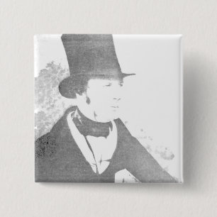 William Henry Fox Talbot 1844 2 Inch Square Button