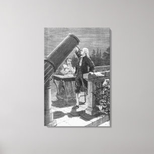 William Herschel  Discovers the Planet Uranus Canvas Print