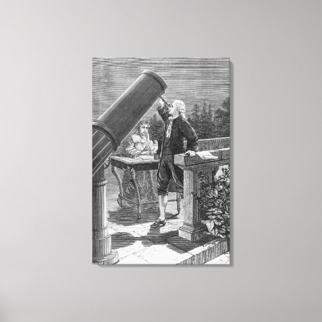 William Herschel  Discovers the Planet Uranus Canvas Print (Front)