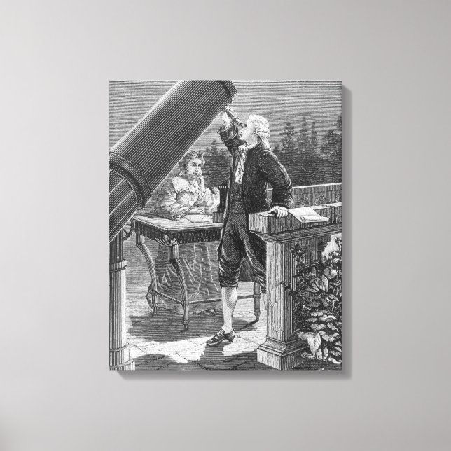 William Herschel  Discovers the Planet Uranus Canvas Print (Front)