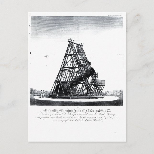 William Herschel's Forty Foot Telescope Postcard (Front)