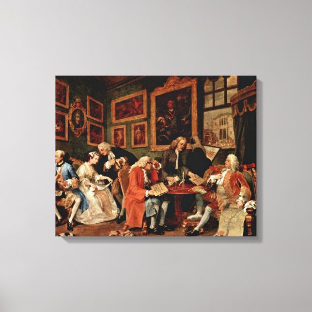 William Hogarth - The Marriage Contract Canvas Print (Front)