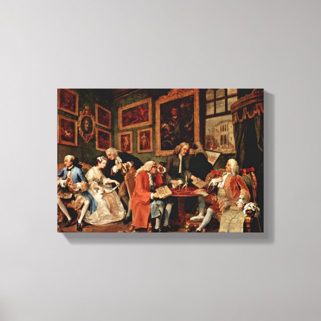 William Hogarth - The Marriage Contract Canvas Print (Front)