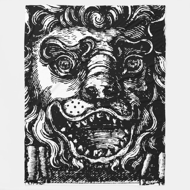 William Hogarth's Lion's Head Button's Tavern  Fleece Blanket (Front)