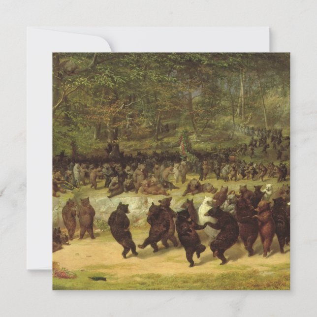 William Holbrook Beard - The Bear Dance Holiday Card (Front)