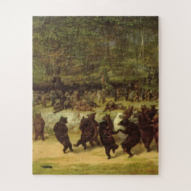 William Holbrook Beard - The Bear Dance Jigsaw Puzzle (Vertical)