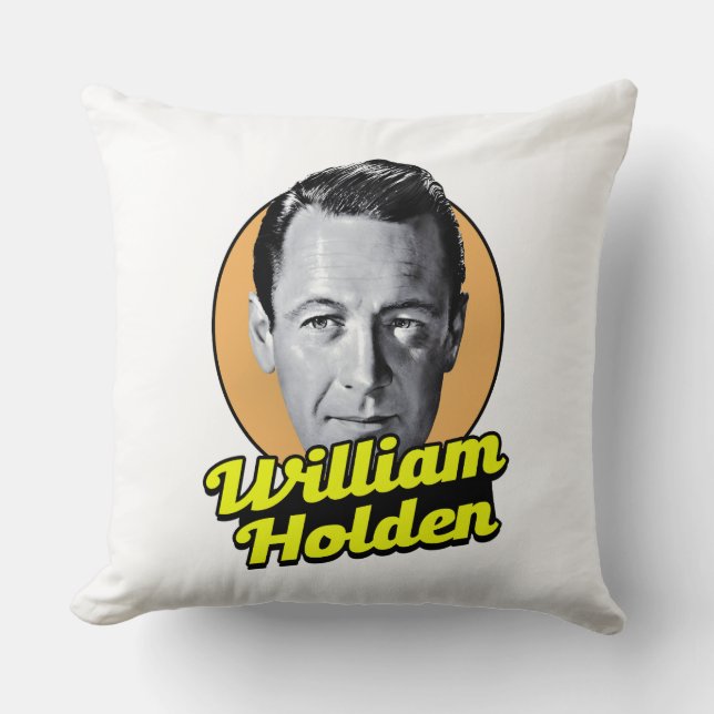 William Holden Classic Throw Pillow (Front)
