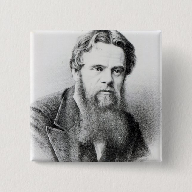 William Holman Hunt 2 Inch Square Button (Front)