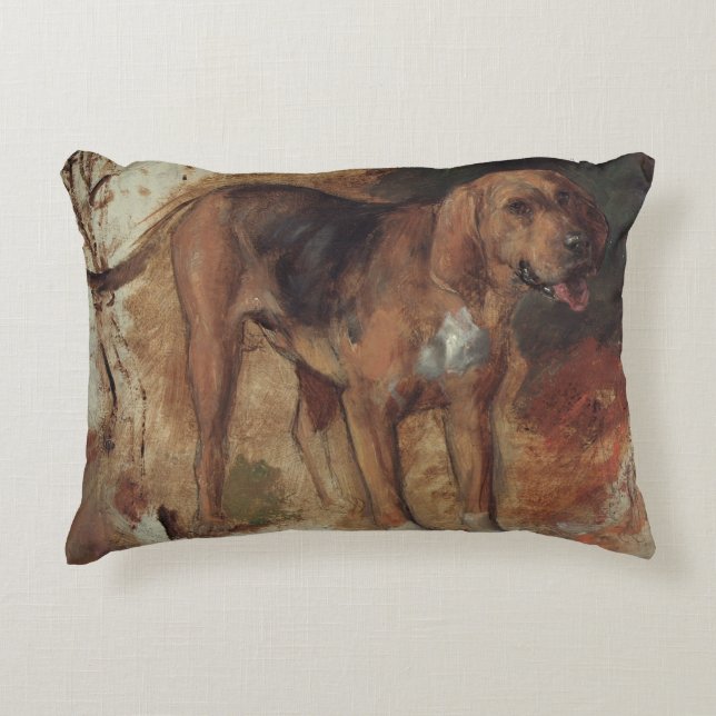 William Holman Hunt - Study of a Bloodhound Accent Pillow (Front)