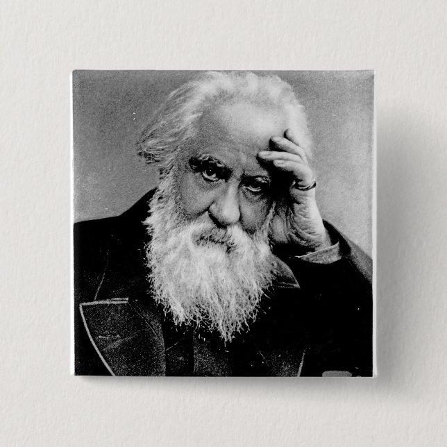 William Huggins, 1910 2 Inch Square Button (Front)