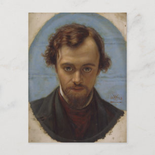 William Hunt- Portrait of Dante Gabriel Rossetti Postcard