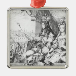 William III  and Mary II Metal Ornament