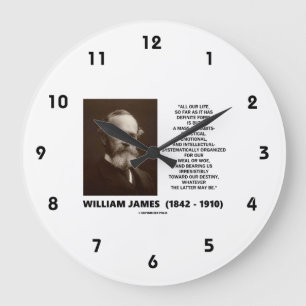 William James Mass Of Habits Destiny Quote Large Clock