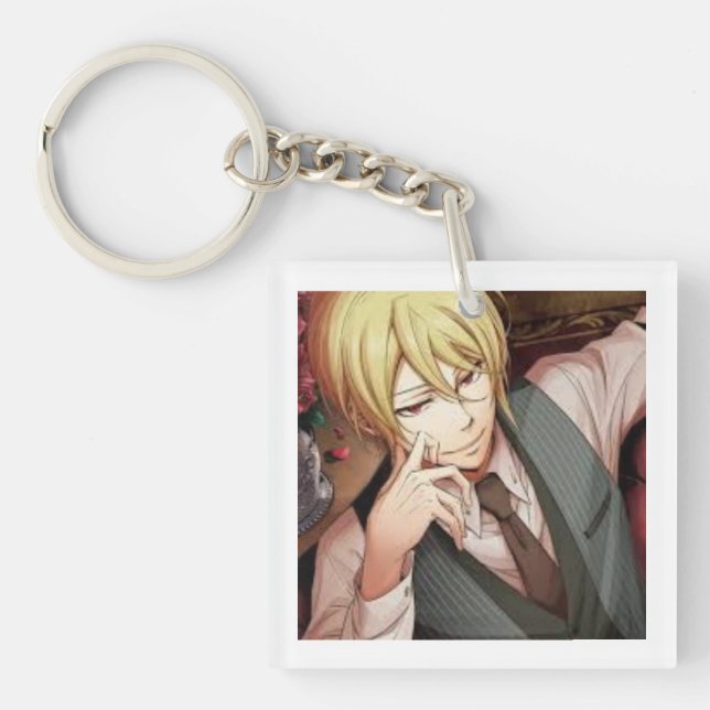 William James Moriarty Red Acrylic Keychain (Front)