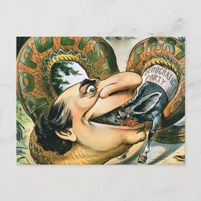William Jennings Bryan the Snake Postcard (Front)