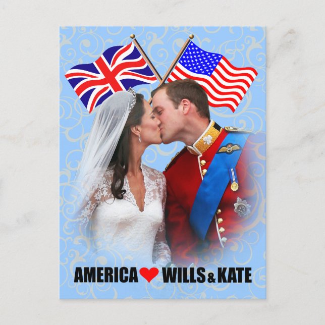 William & Kate - America Postcard (Front)