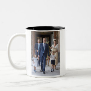 William, Kate and kids Two-Tone Coffee Mug