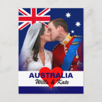 William & Kate - Carte postale Australie