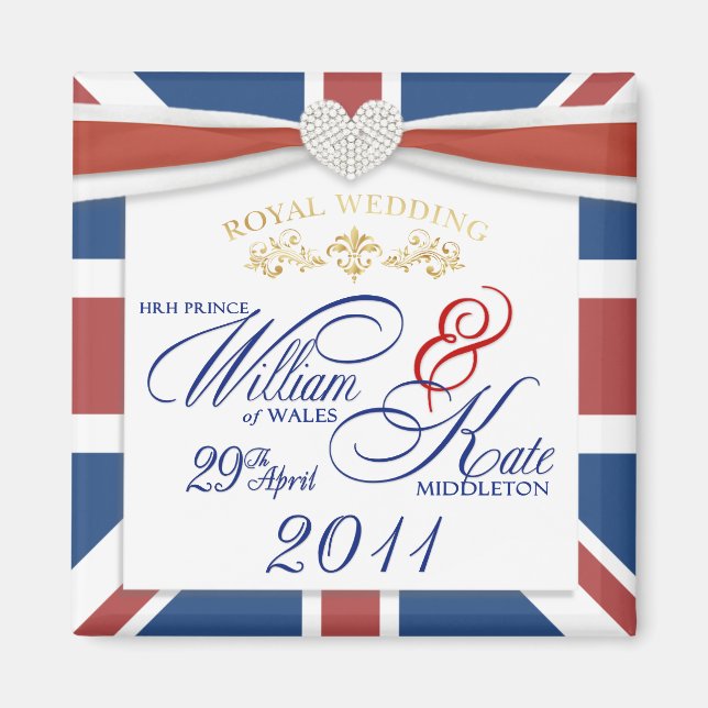 William & Kate - Commemorative Wedding Magnets (Front)
