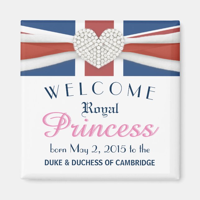 William & Kate - Royal Baby Commemorative Gift Magnet (Front)
