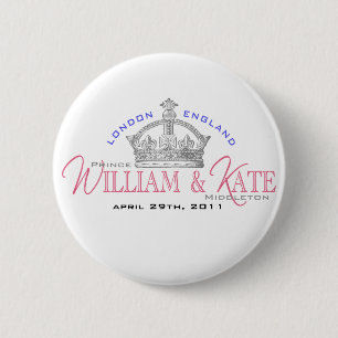 William & Kate Royal Wedding 2 Inch Round Button