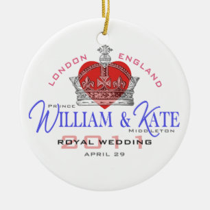 William & Kate Royal Wedding Ceramic Ornament