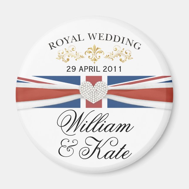 William & Kate - Royal Wedding Commemorative Gift Magnet (Front)