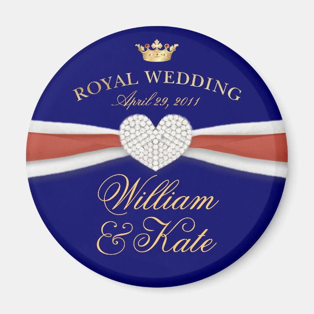 William & Kate - Royal Wedding Commemorative Gift Magnet (Front)