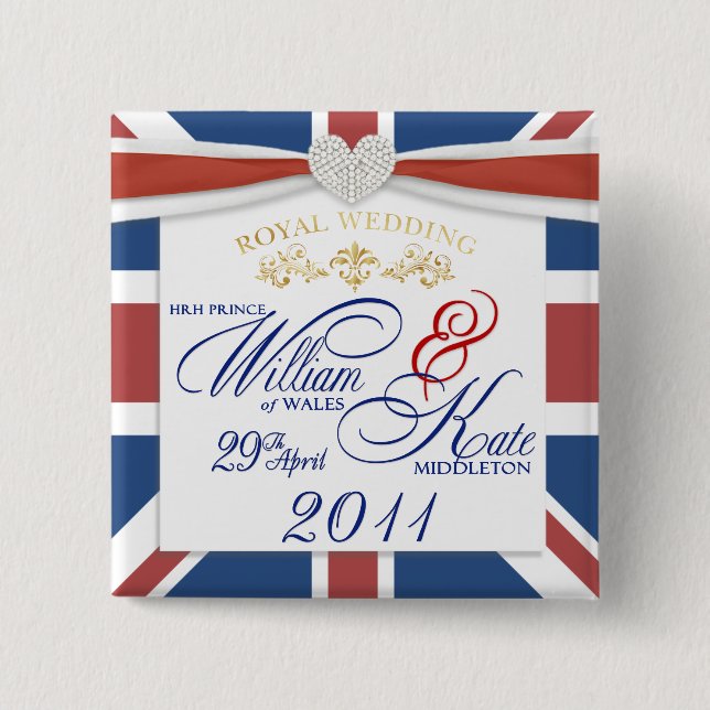William & Kate Wedding Commemorative Keepsake Pin (Front)