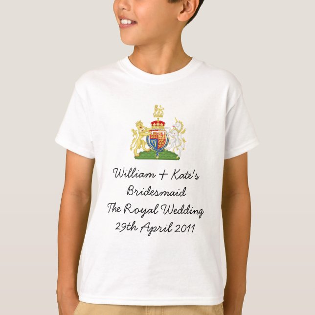 William & Kate's Bridesmaid T-Shirt (Front)