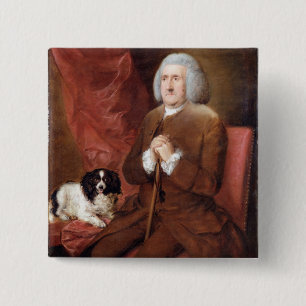 William Lowndes (1652-1724), Auditor of His Majest 2 Inch Square Button