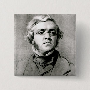 William Makepeace Thackeray 2 Inch Square Button