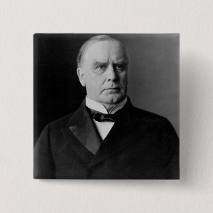 William McKinley 2 Inch Square Button