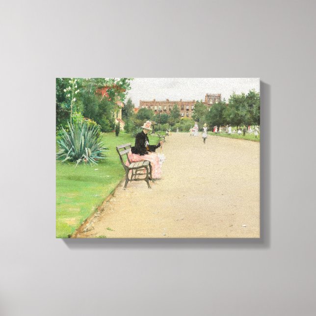 William Merritt Chase - A City Park Canvas Print (Front)