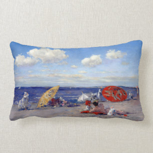 William Merritt Chase At the Seaside Lumbar Pillow