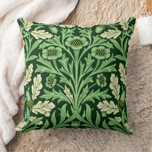 William Mirrors Acorns & Oak Leaves Spring Garden Throw Pillow